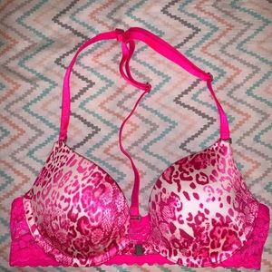 VS PINK pink leopard tshirt bra